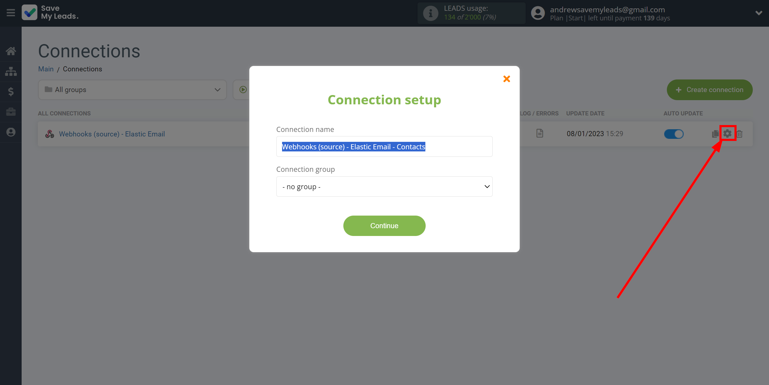 How to Connect Webhooks with Elastic Email Create Contacts | Name and group connection