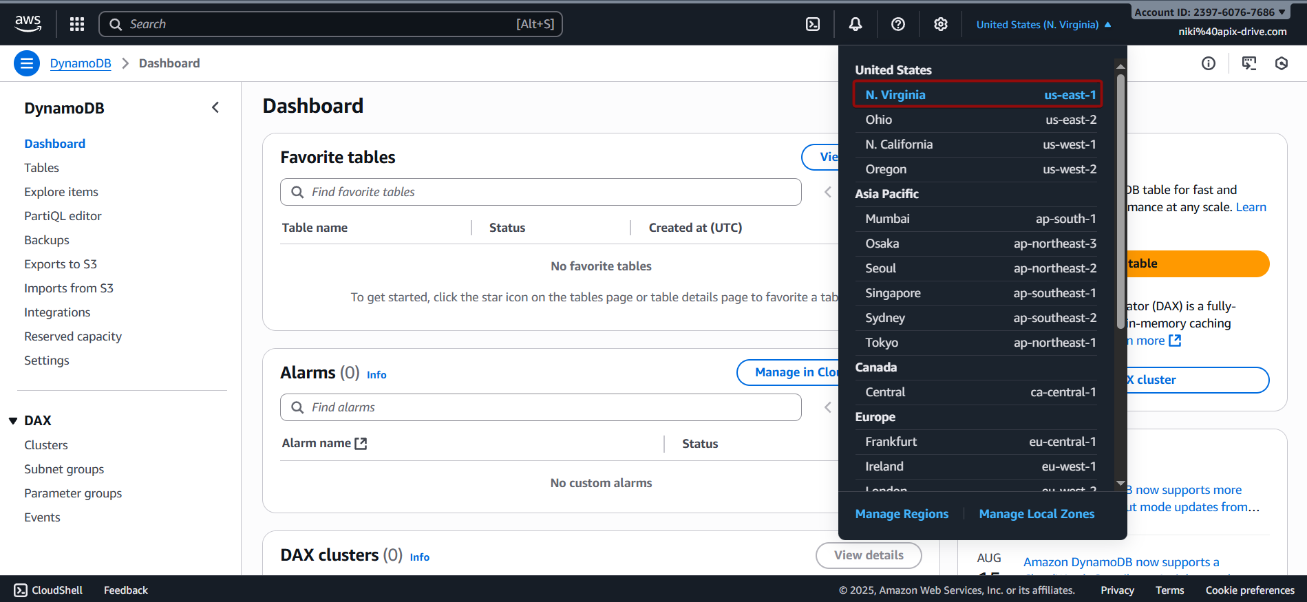 How to Connect Facebook with Amazon DynamoDB | Data Destination account connection