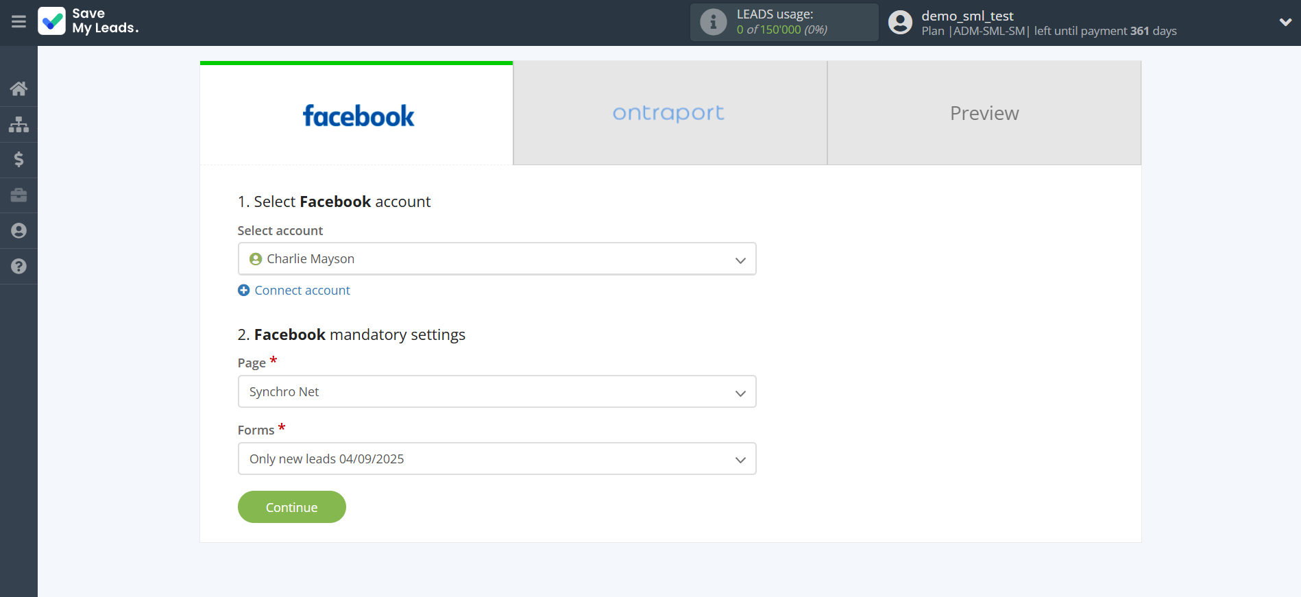 How to Connect Facebook with Ontraport | Data Source account connection