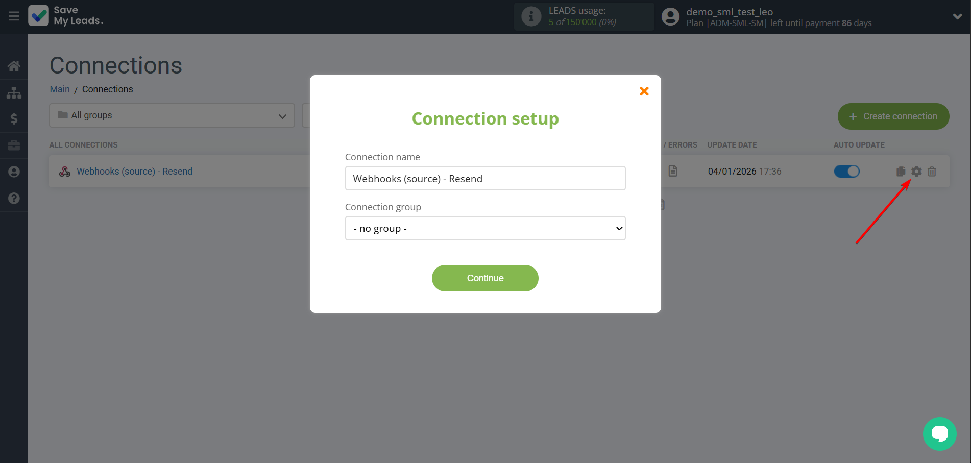 How to Connect Webhooks with Resend (Send Email) | Name and group connection