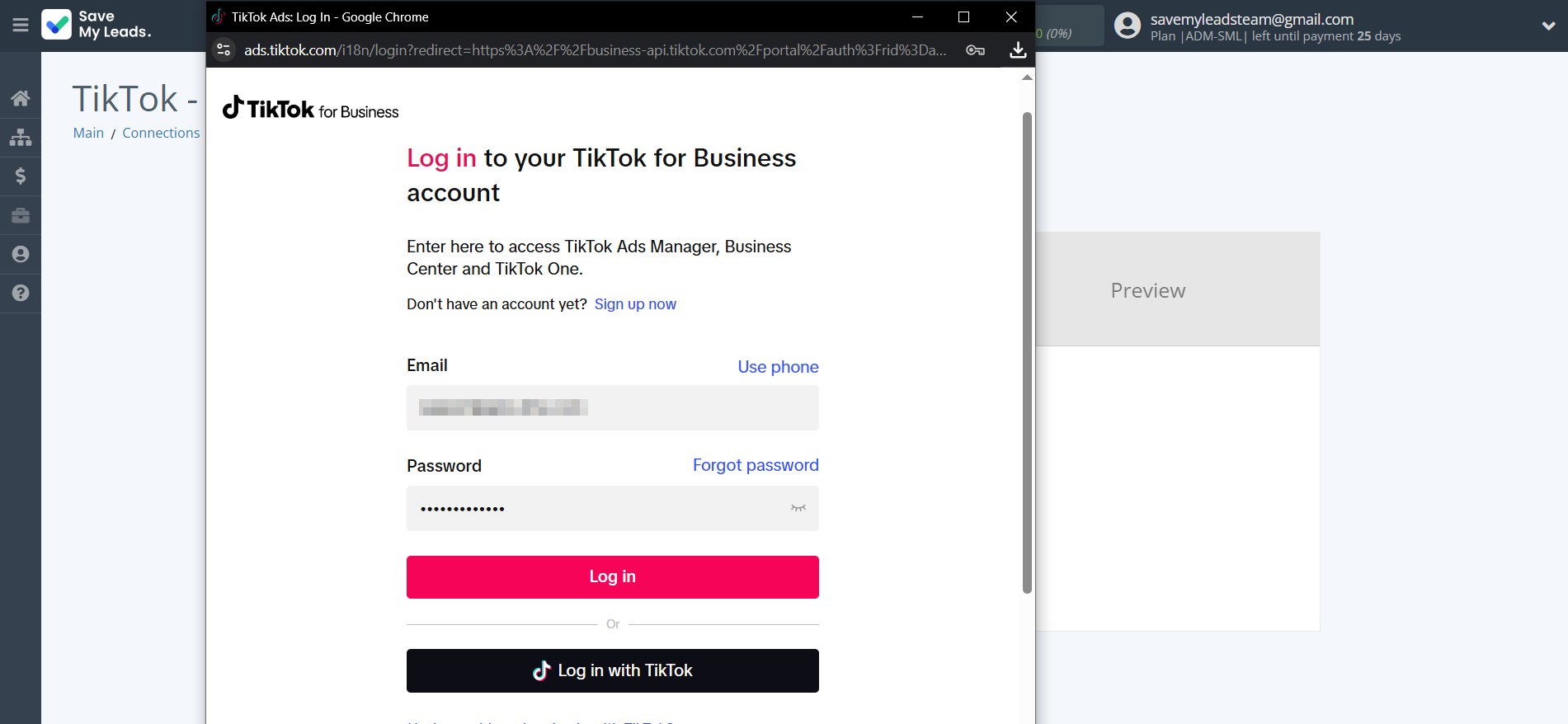 How to Connect TikTok with Hunter.io Create Contact | Data Source account connection