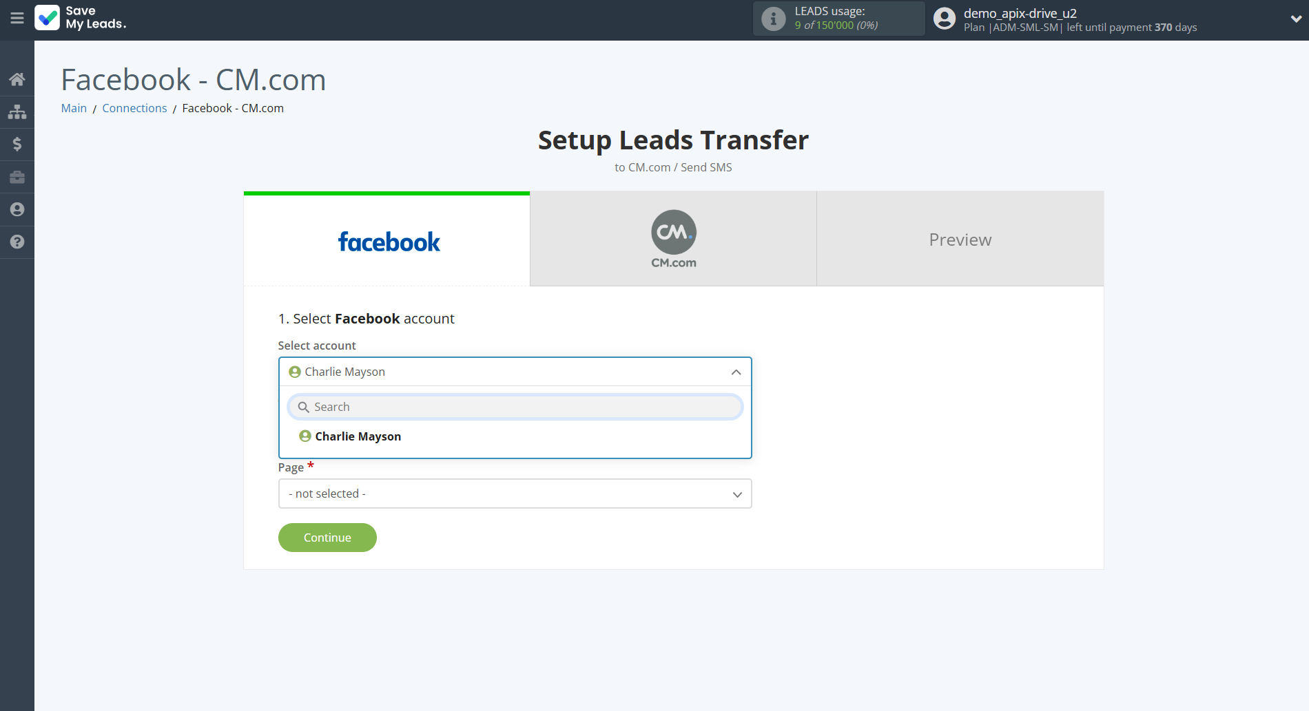 How to Connect Facebook with CM.com | Data Source account selection How to Connect Facebook with CM.com | Data Source account selection