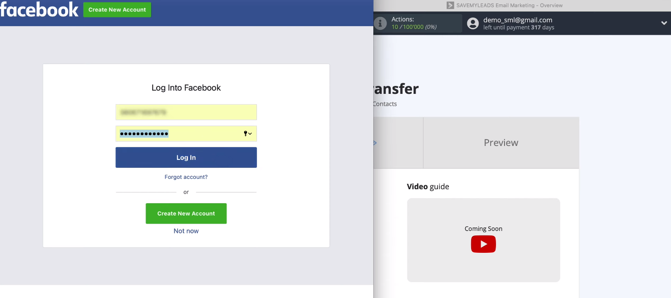 Facebook and ActiveCampaign integration | Log into FB