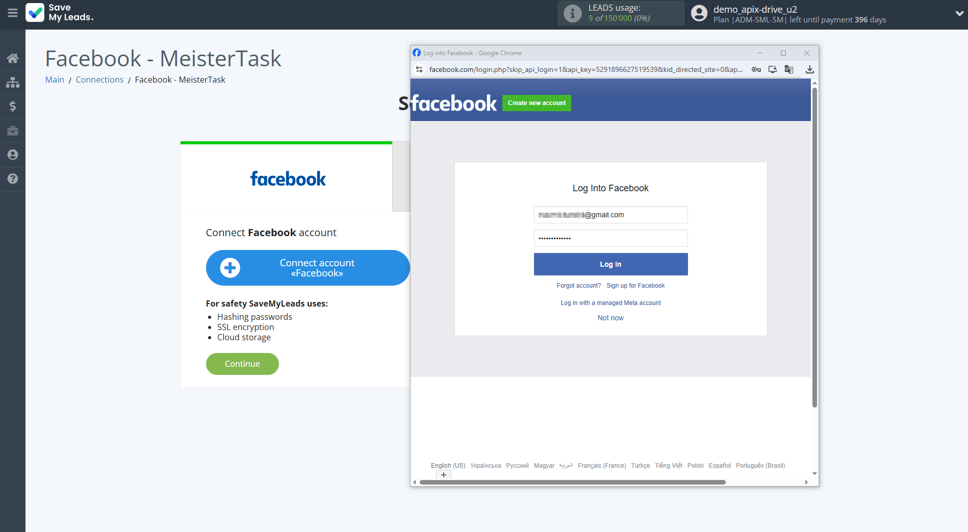 How to Connect Facebook with MeisterTask | Data Source account connection How to Connect Facebook with MeisterTask | Data Source account connection