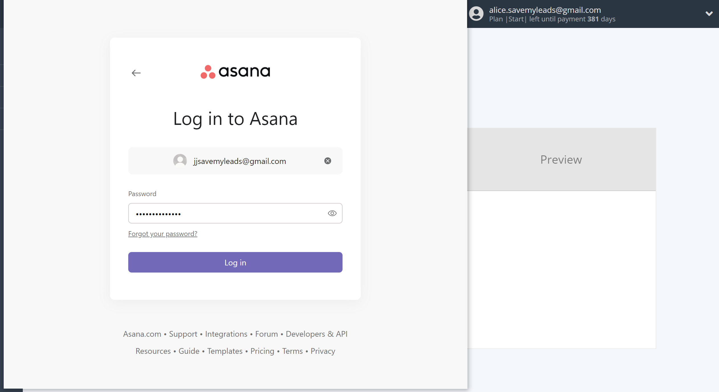 How to Connect Google Lead Form with Asana | Data Destination account connection