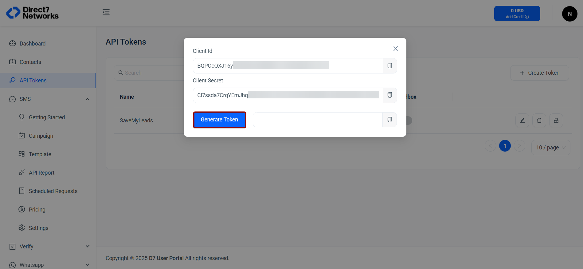 How to Connect Facebook with D7 Networks | Data Destination account connection