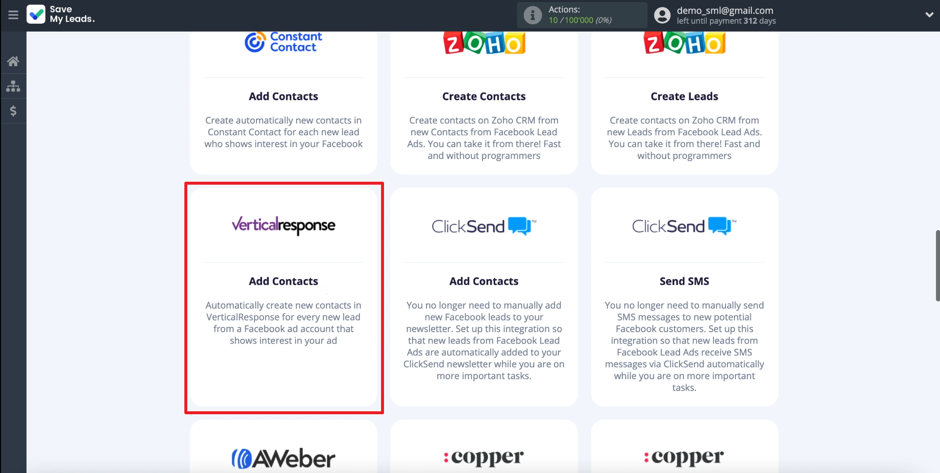 How to set up the upload of new leads from your Facebook ad account to your VerticalResponse email list | Choosing a template How to set up the upload of new leads from your Facebook ad account to your VerticalResponse email list | Choosing a template