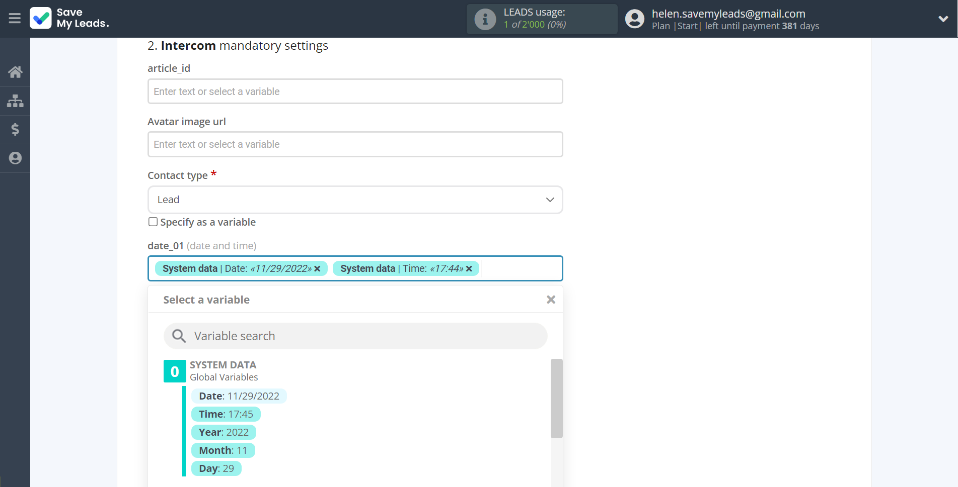 How to Connect Google Lead Form with Intercom | Assigning fields