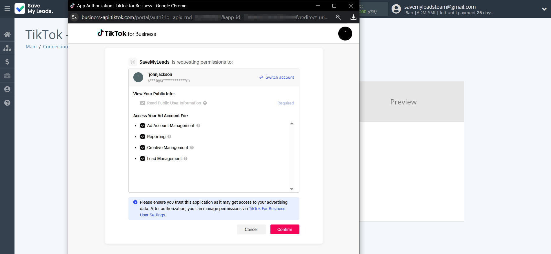 How to Connect TikTok with Hunter.io Create Contact | Data Source account connection