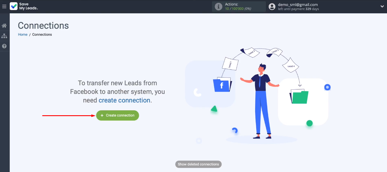 Facebook and HubSpot integration | Create connection