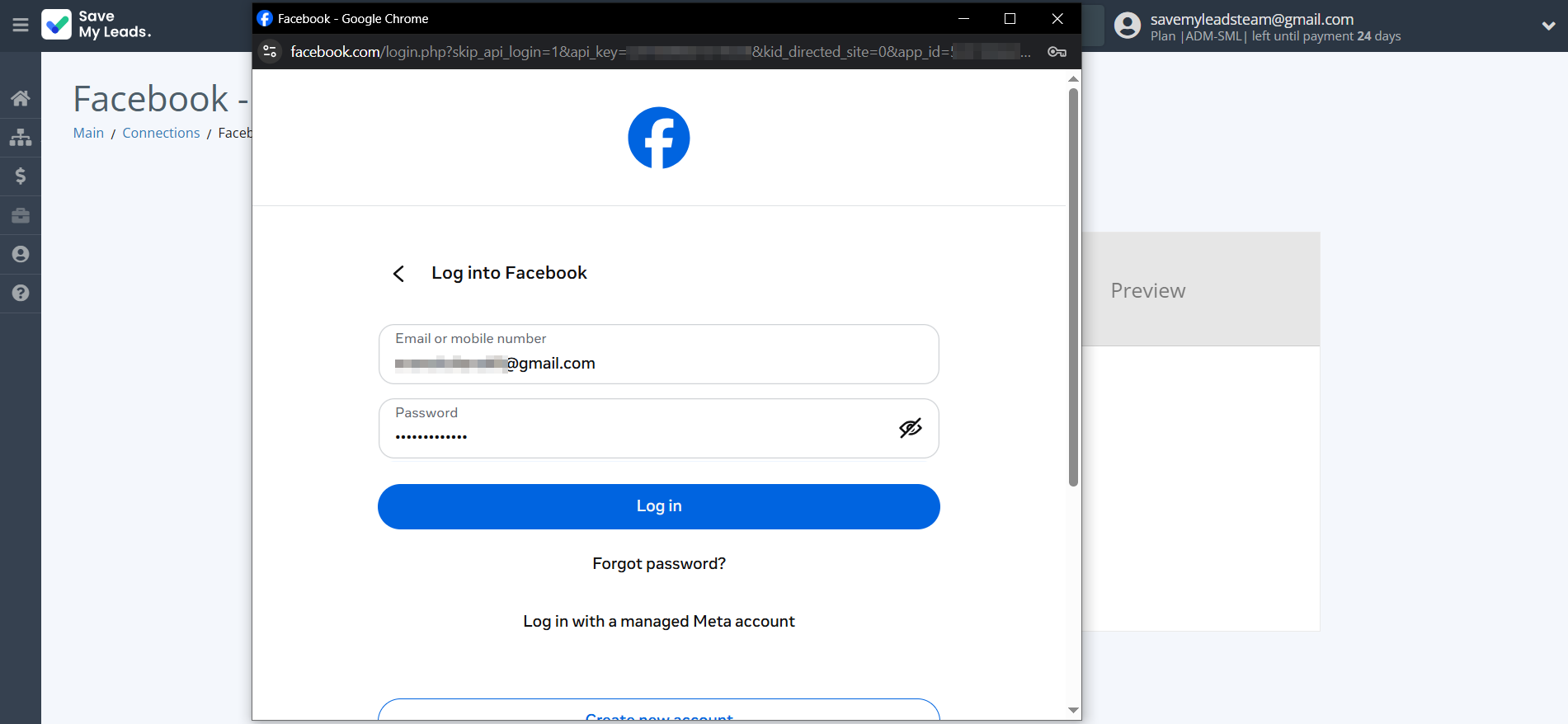 How to Connect Facebook with Hunter.io | Data Source account connection