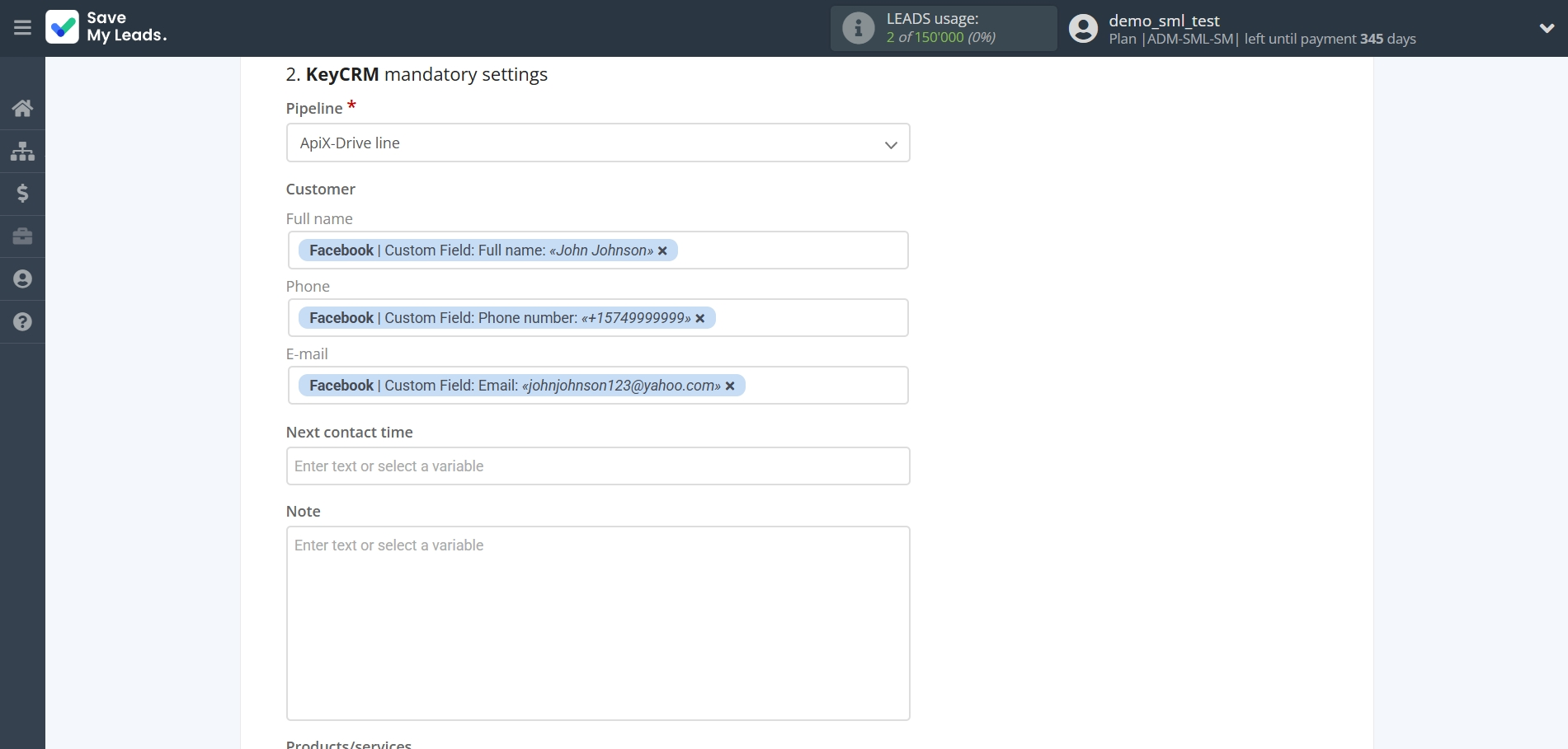 How to Connect Facebook with KeyCRM Create Lead | Assigning fields How to Connect Facebook with KeyCRM Create Lead | Assigning fields