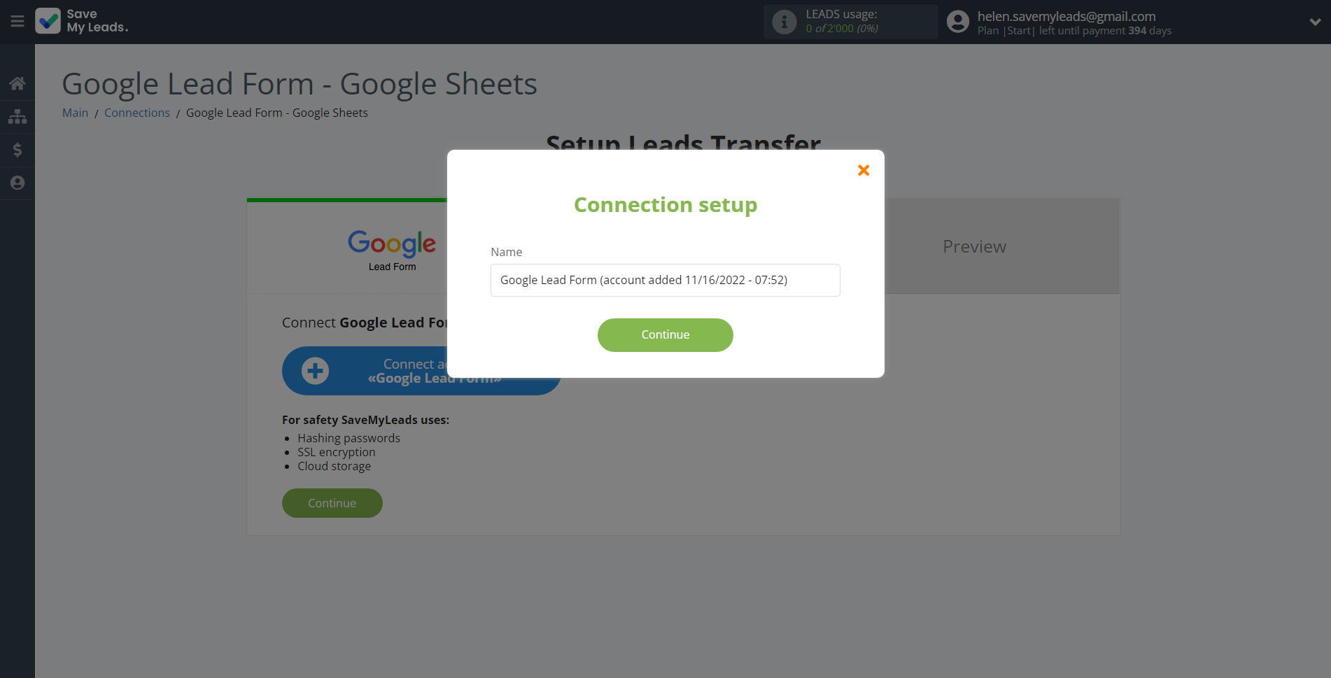 How to Connect Google Lead Form with Google Sheets |&nbsp;Data Source account connection