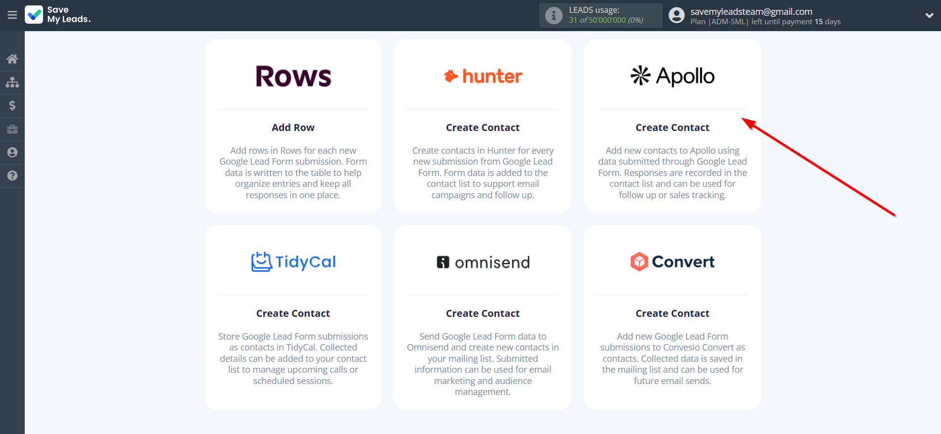 How to Connect Google Lead Form with Apollo.io Create Contacts | Data Destination system selection How to Connect Google Lead Form with Apollo.io Create Contacts | Data Destination system selection