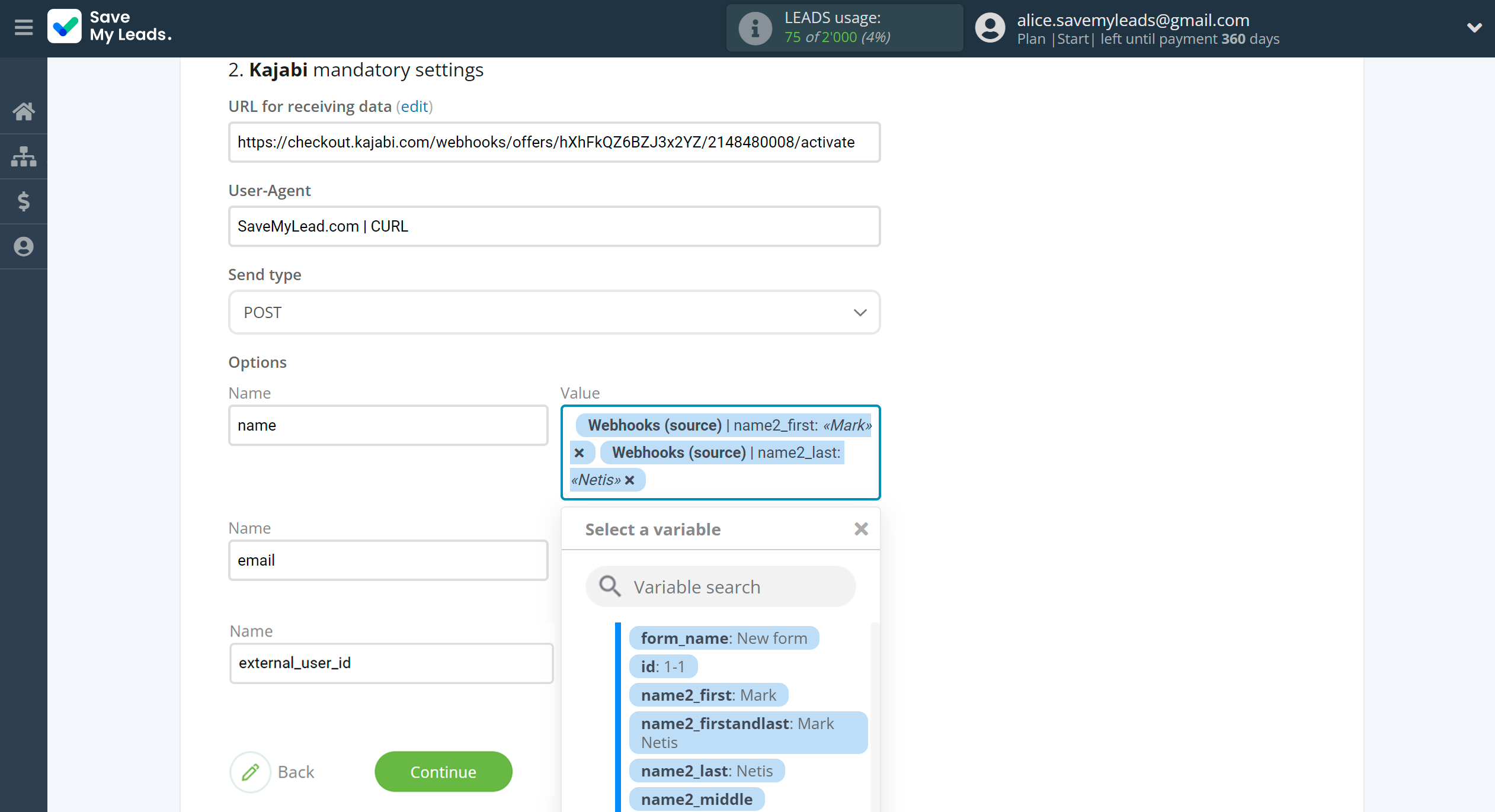 How to Connect Webhooks with Kajabi | Assigning fields