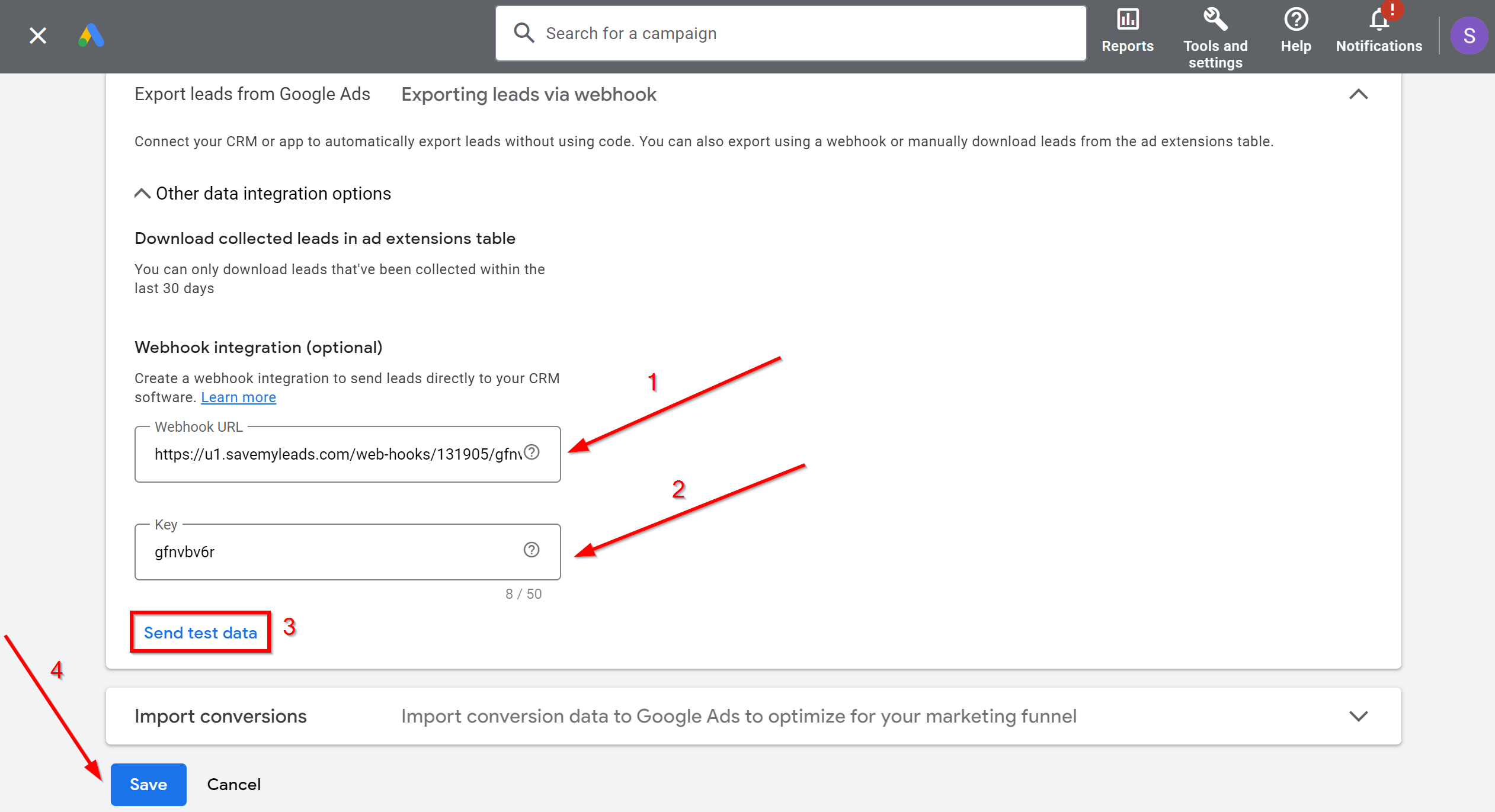 How to Connect Google Lead Form with Simla Create Order | Data Source account connection