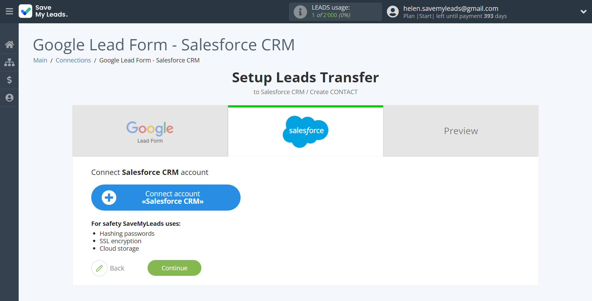 How to Connect Google Lead Form with Salesforce CRM Create Contacts | Data Destination account connection