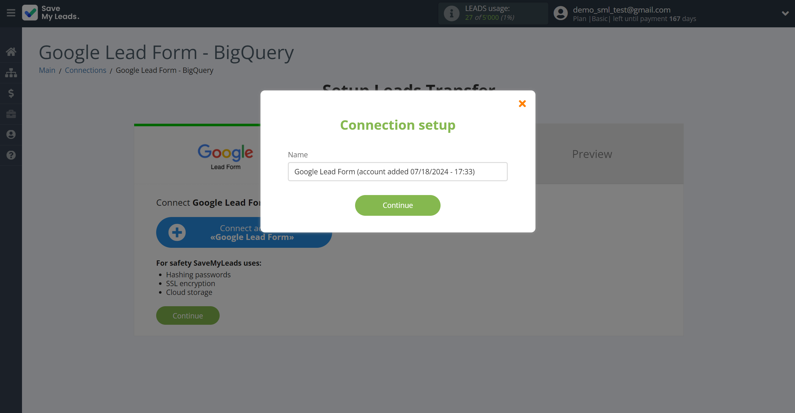 How to Connect Google Lead Form with BigQuery | Data Source account