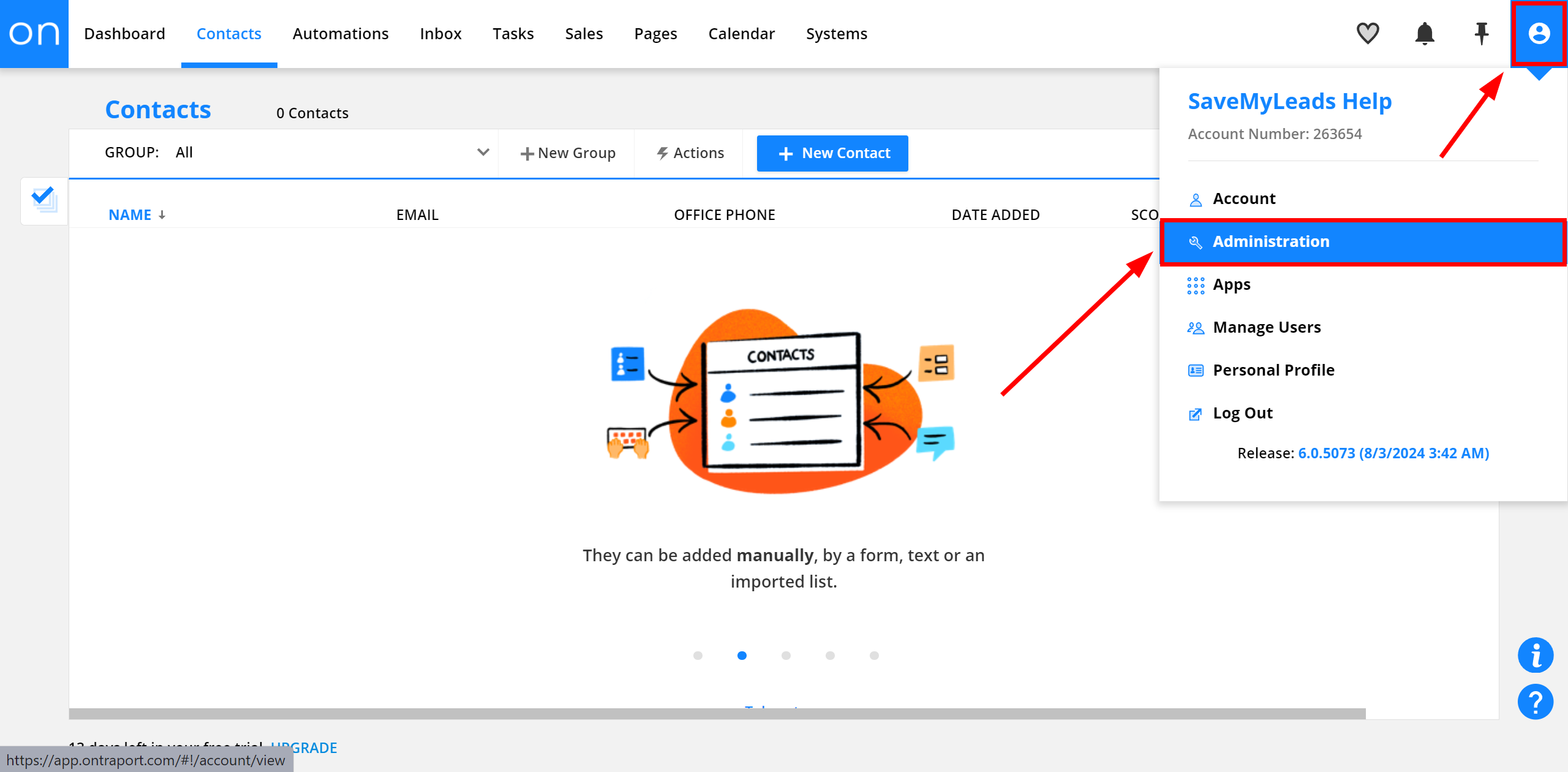 How to Connect Webhooks with Ontraport | Data Destination account connection