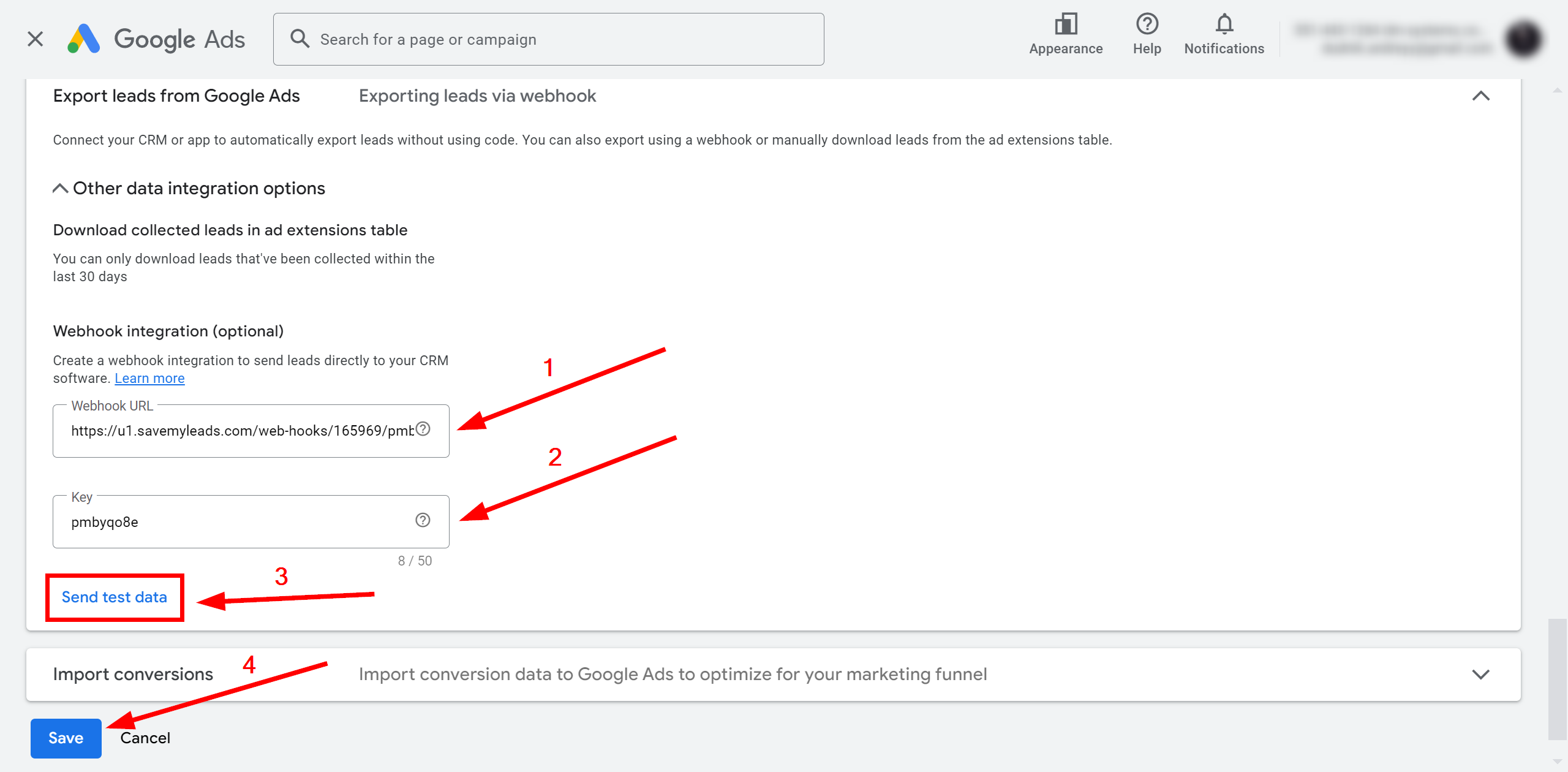 How to Connect Google Lead Form with Wire2Air | Data Source account connection