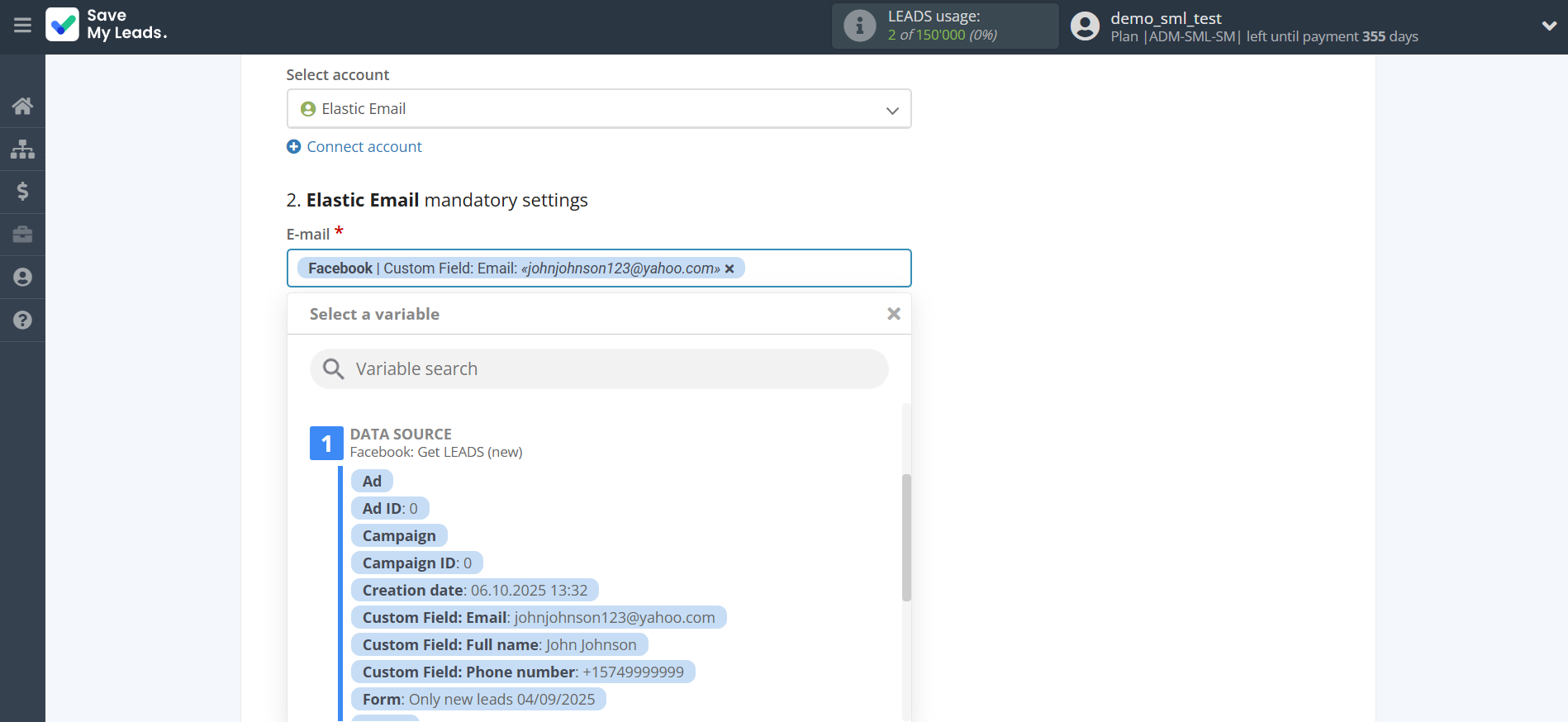 How to Connect Facebook with Elastic Email Create Contacts | Assigning fields How to Connect Facebook with Elastic Email Create Contacts | Assigning fields