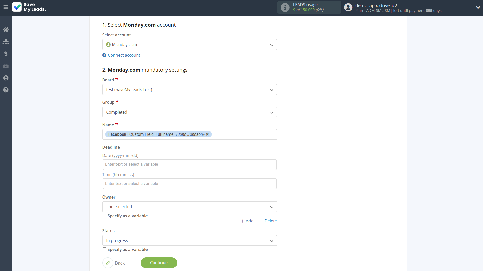 How to Connect Facebook with Monday.com | Assigning fields How to Connect Facebook with Monday.com | Assigning fields