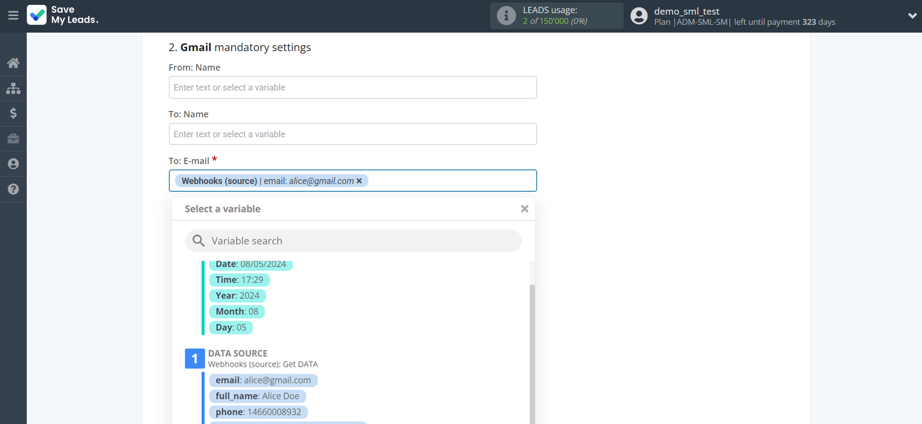 How to Connect Webhooks with Gmail | Assigning fields How to Connect Webhooks with Gmail | Assigning fields