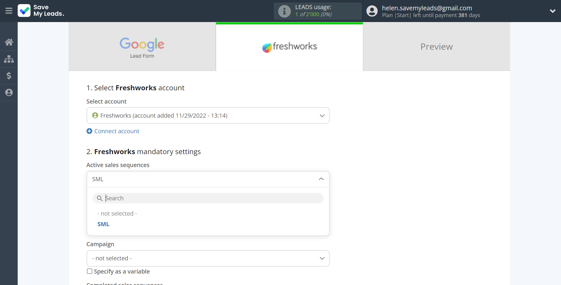How to Connect Google Lead Form with Freshworks Create Deal | Assigning fields