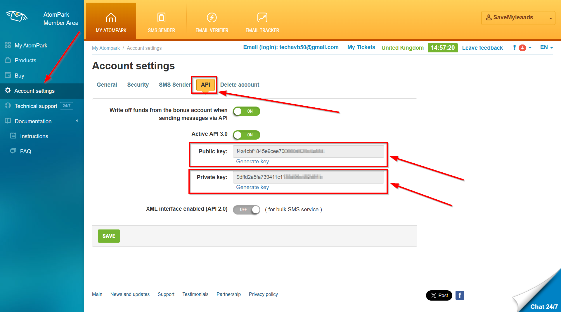 How to Connect Facebook with AtomPark | Data Destination account connection