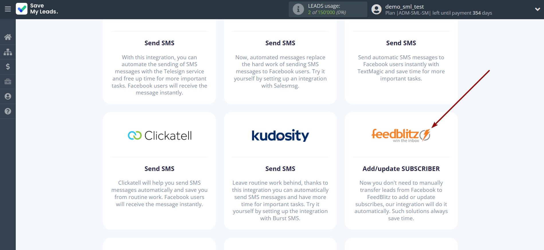 How to Connect Facebook with FeedBlitz | Data Destination system selection How to Connect Facebook with FeedBlitz | Data Destination system selection