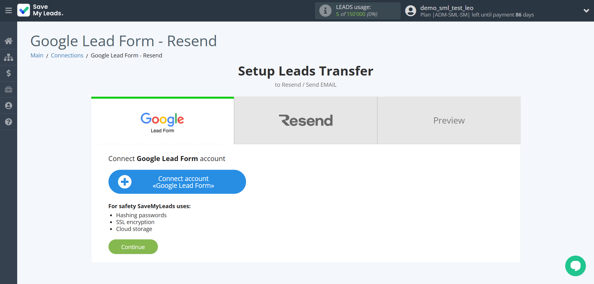 How to Connect Google Lead Form with Resend (Send Email)  | Data Source account connection