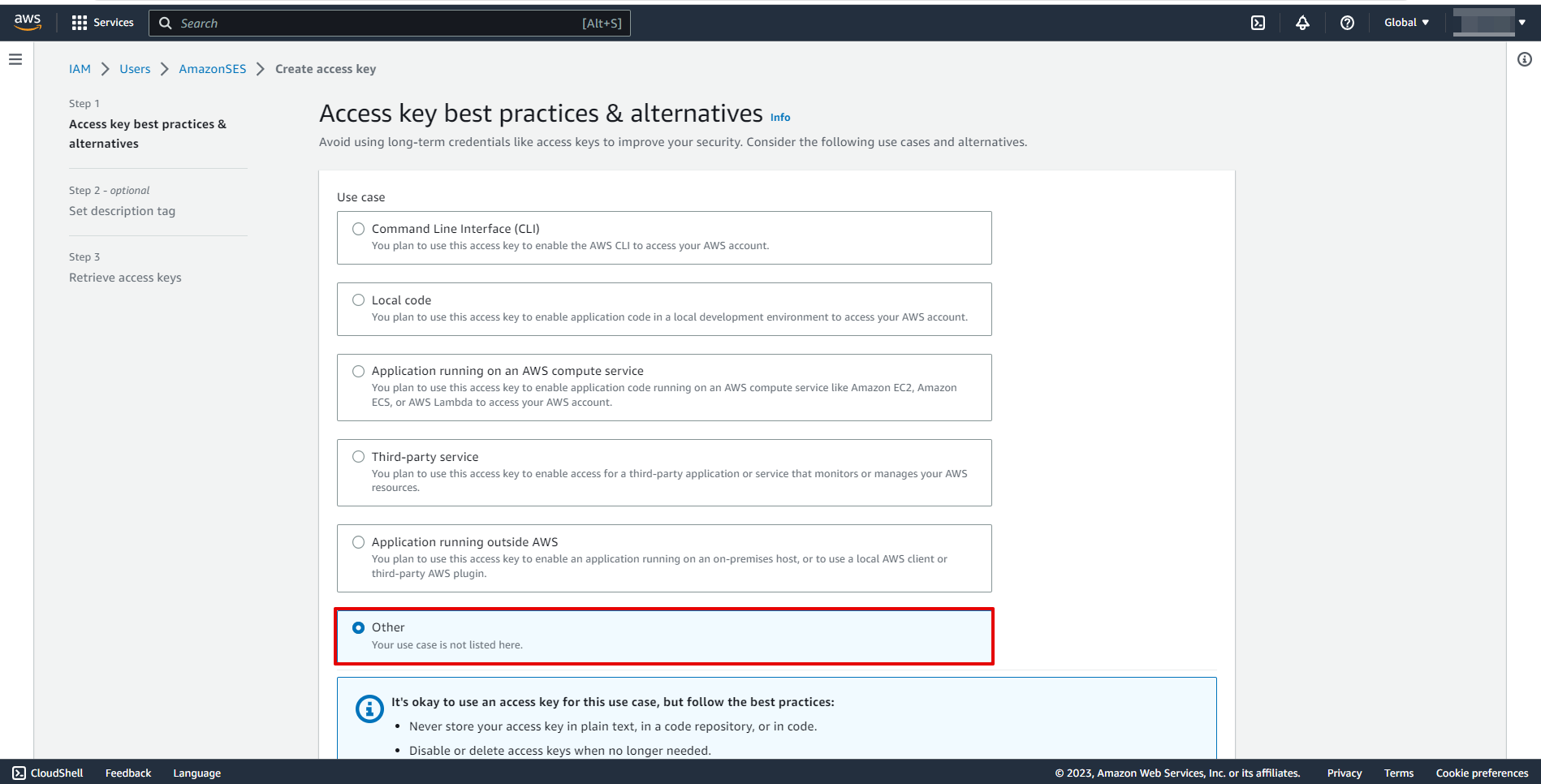 How to Connect Webhooks with Amazon SES | Data Destination account connection