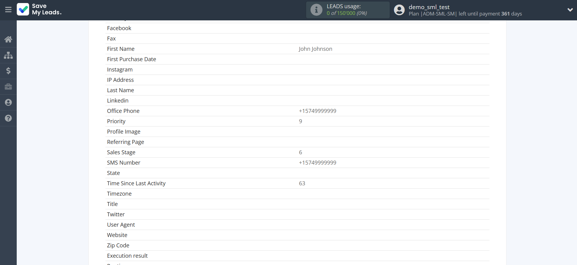 How to Connect Facebook with Ontraport | Test data