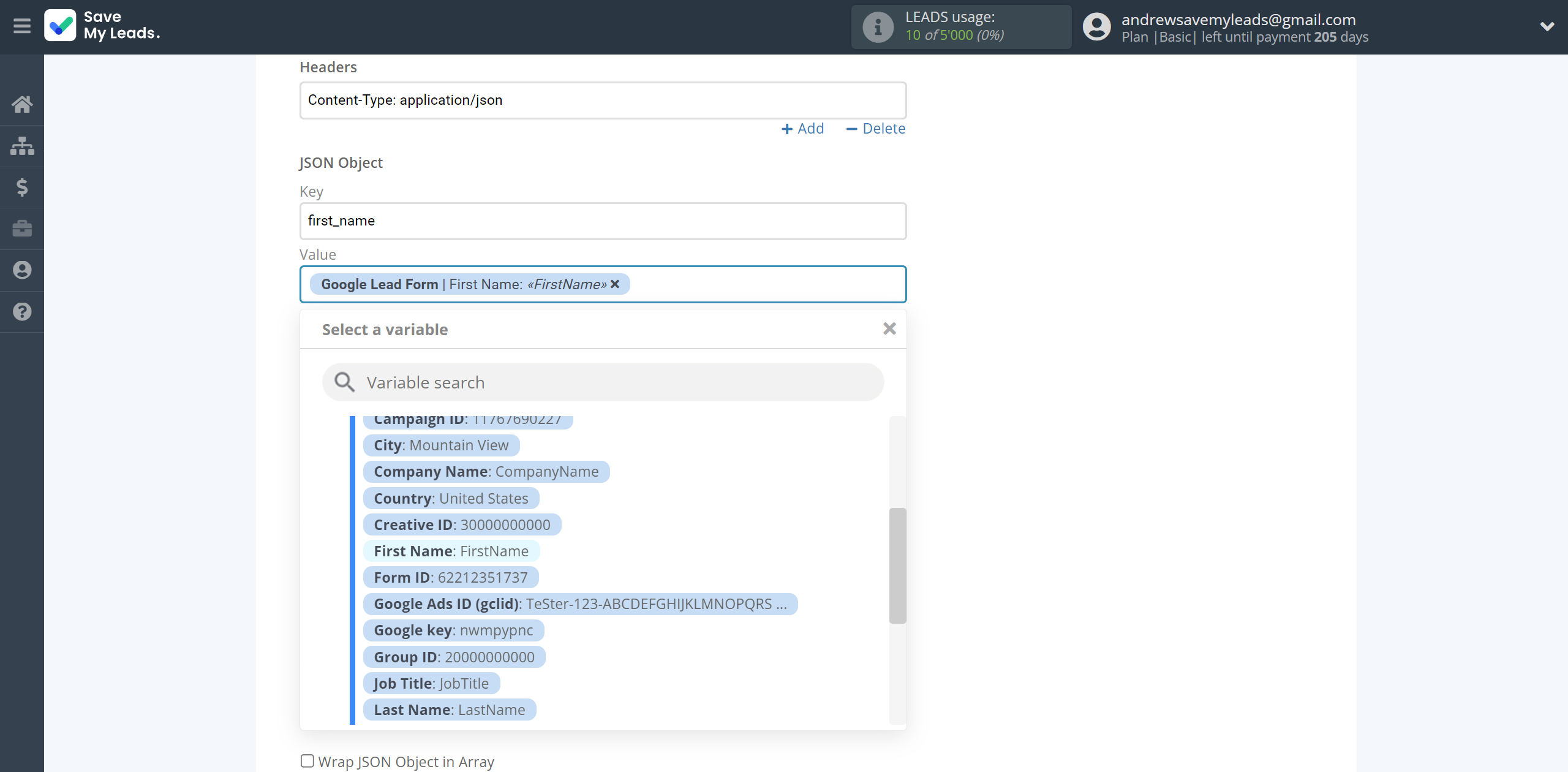 How to Connect Google Lead Form with JSON | Assigning fields