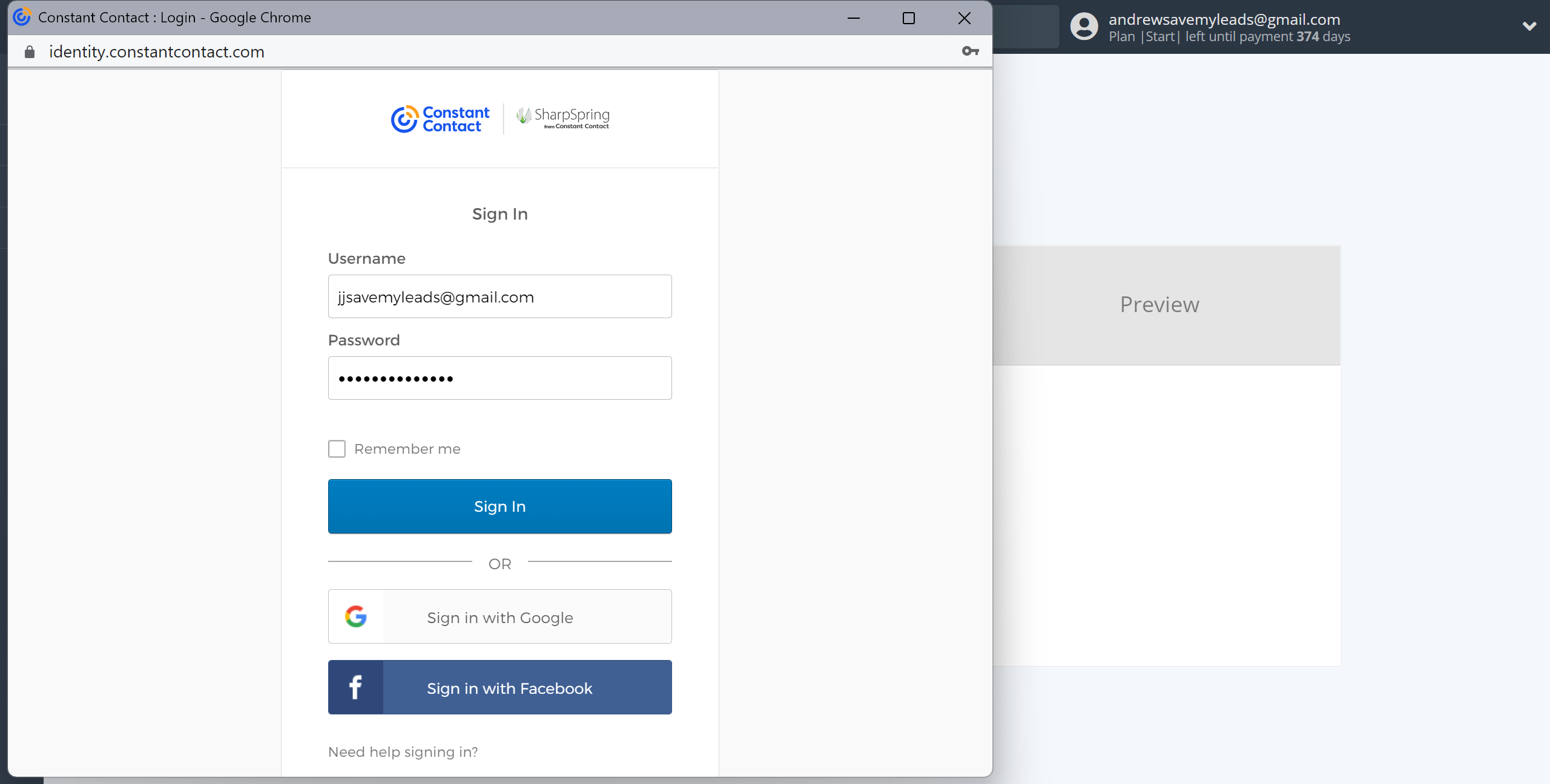 How to Connect Webhooks with Constant Contact | Data Destination account connection