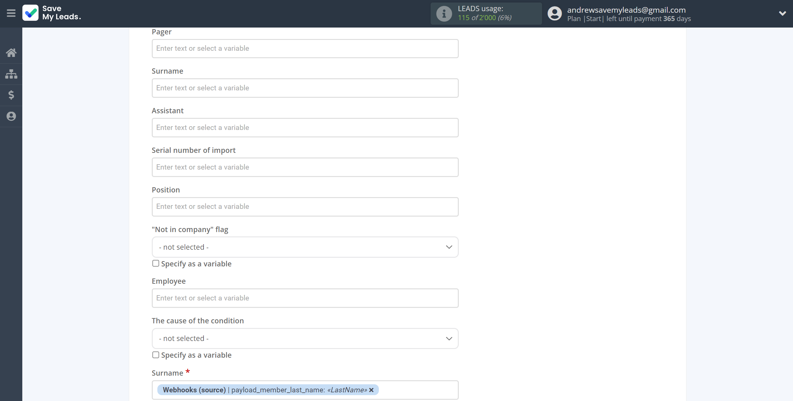 How to Connect Webhooks with Microsoft Dynamics 365 Create Contacts | Assigning fields