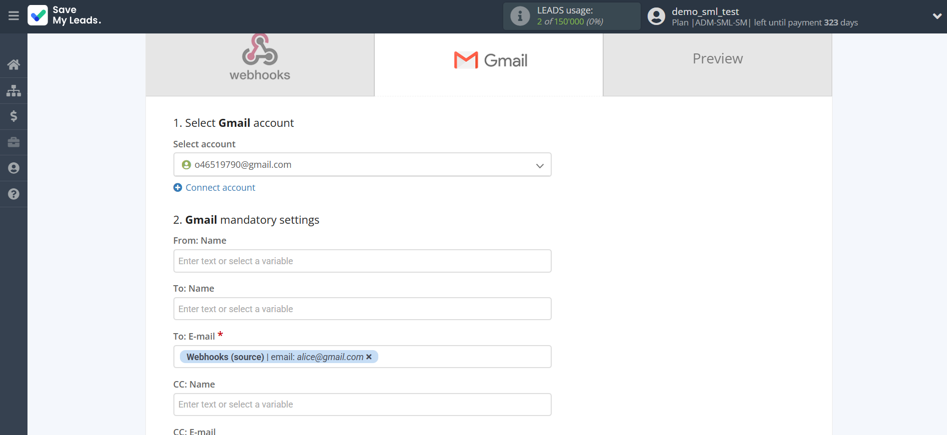 How to Connect Webhooks with Gmail | Assigning fields How to Connect Webhooks with Gmail | Assigning fields
