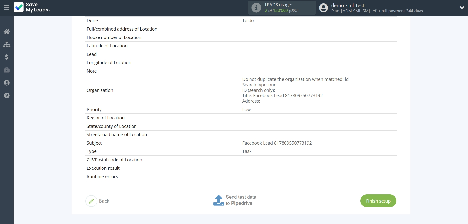 How to Connect Facebook  with Pipedrive Create Task | Test data How to Connect Facebook  with Pipedrive Create Task | Test data