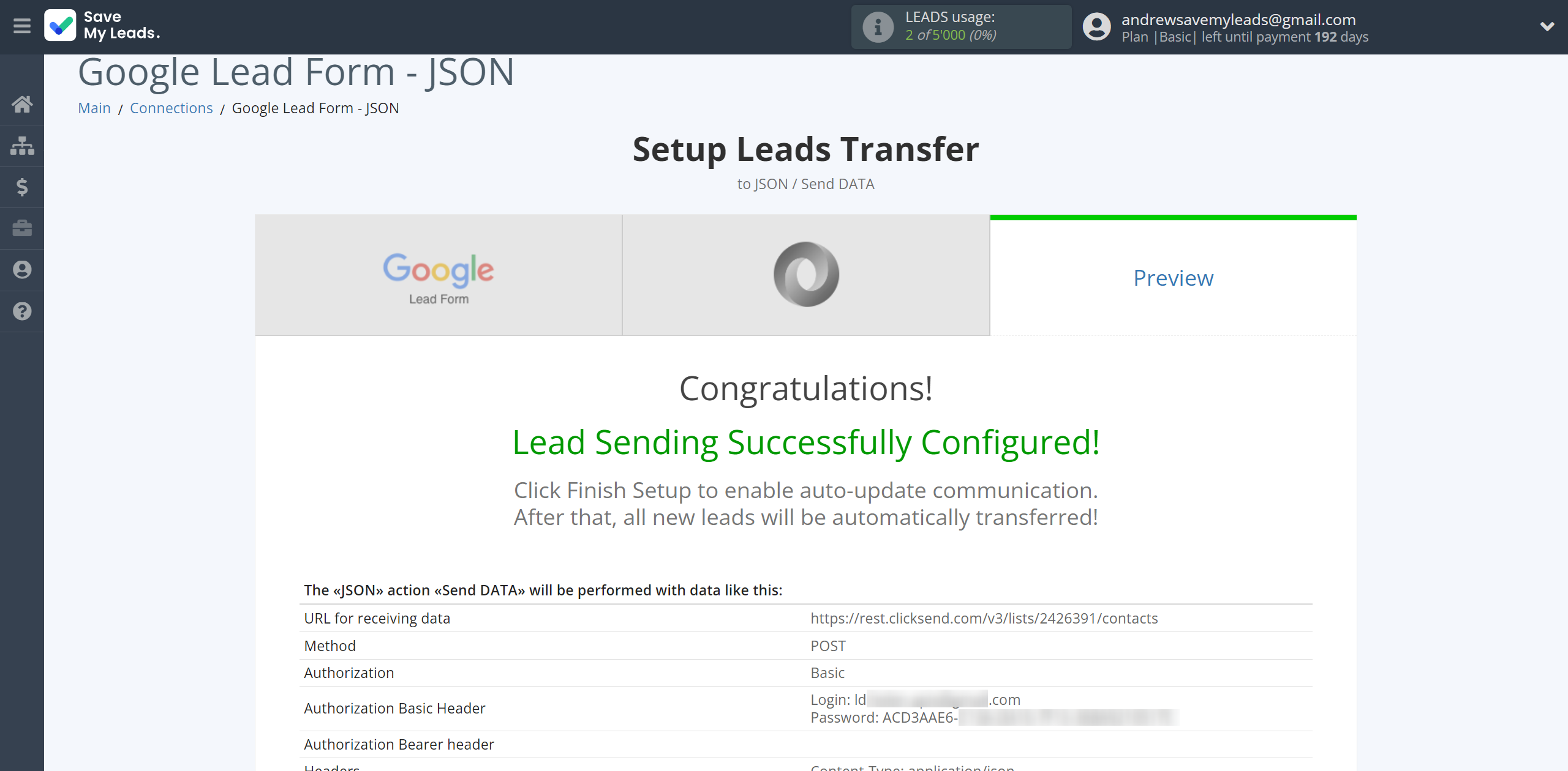 How to Connect Google Lead Form with JSON | Test data