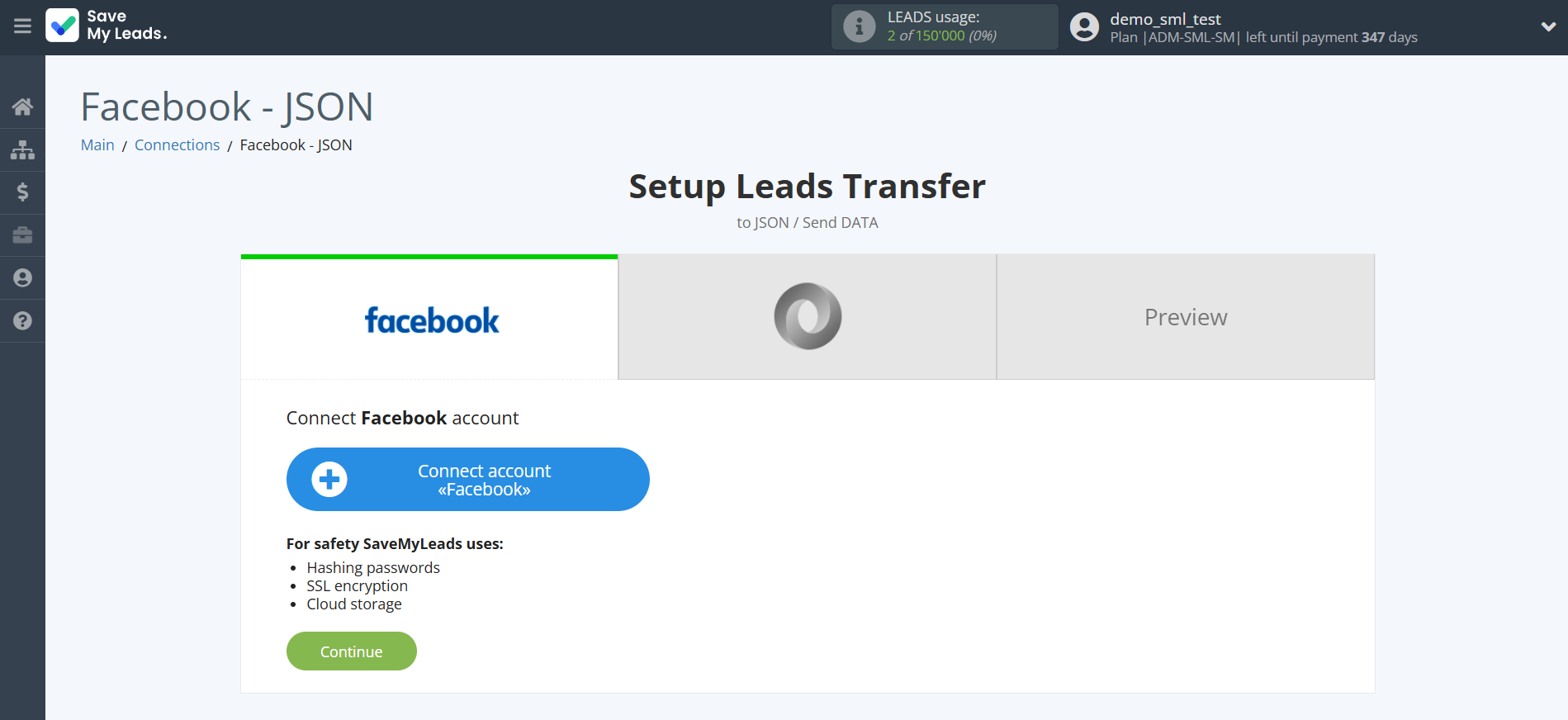 How to Connect Facebook with JSON | Data Source account connection How to Connect Facebook with JSON | Data Source account connection