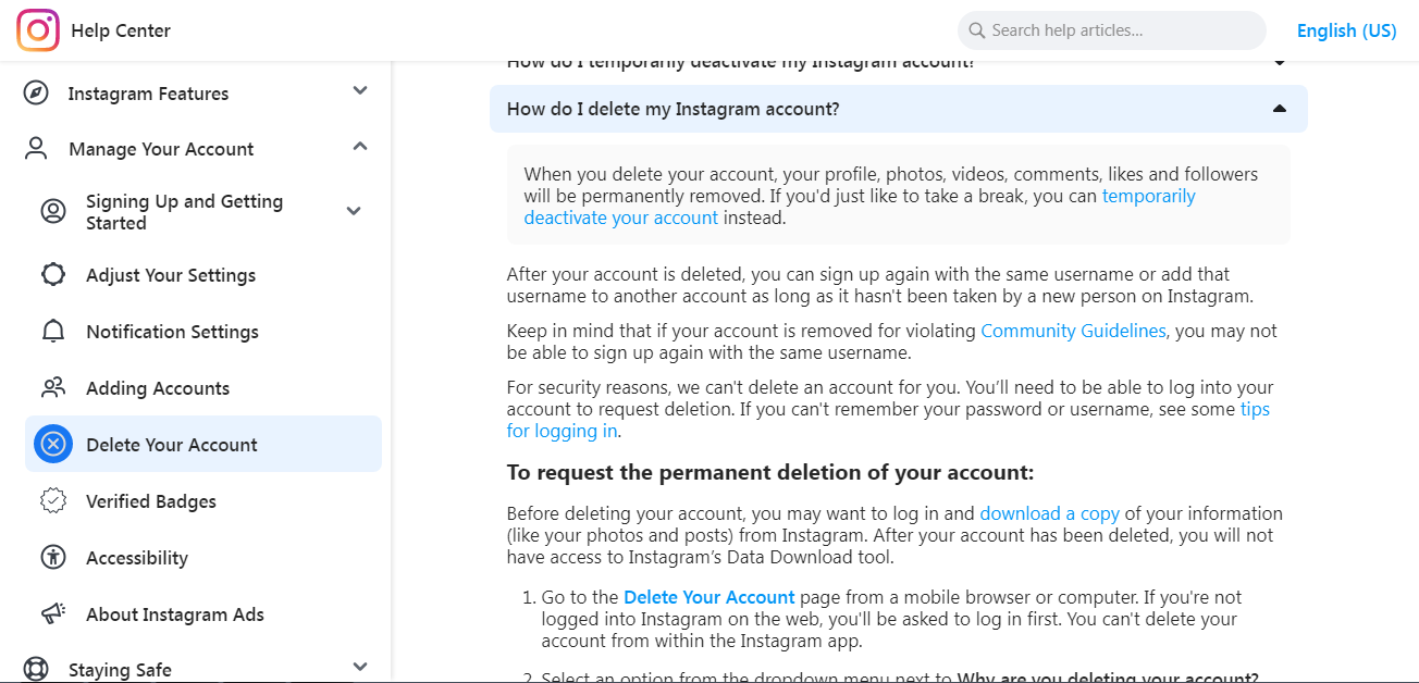How to delete Instagram account | How do I delete my Instagram account