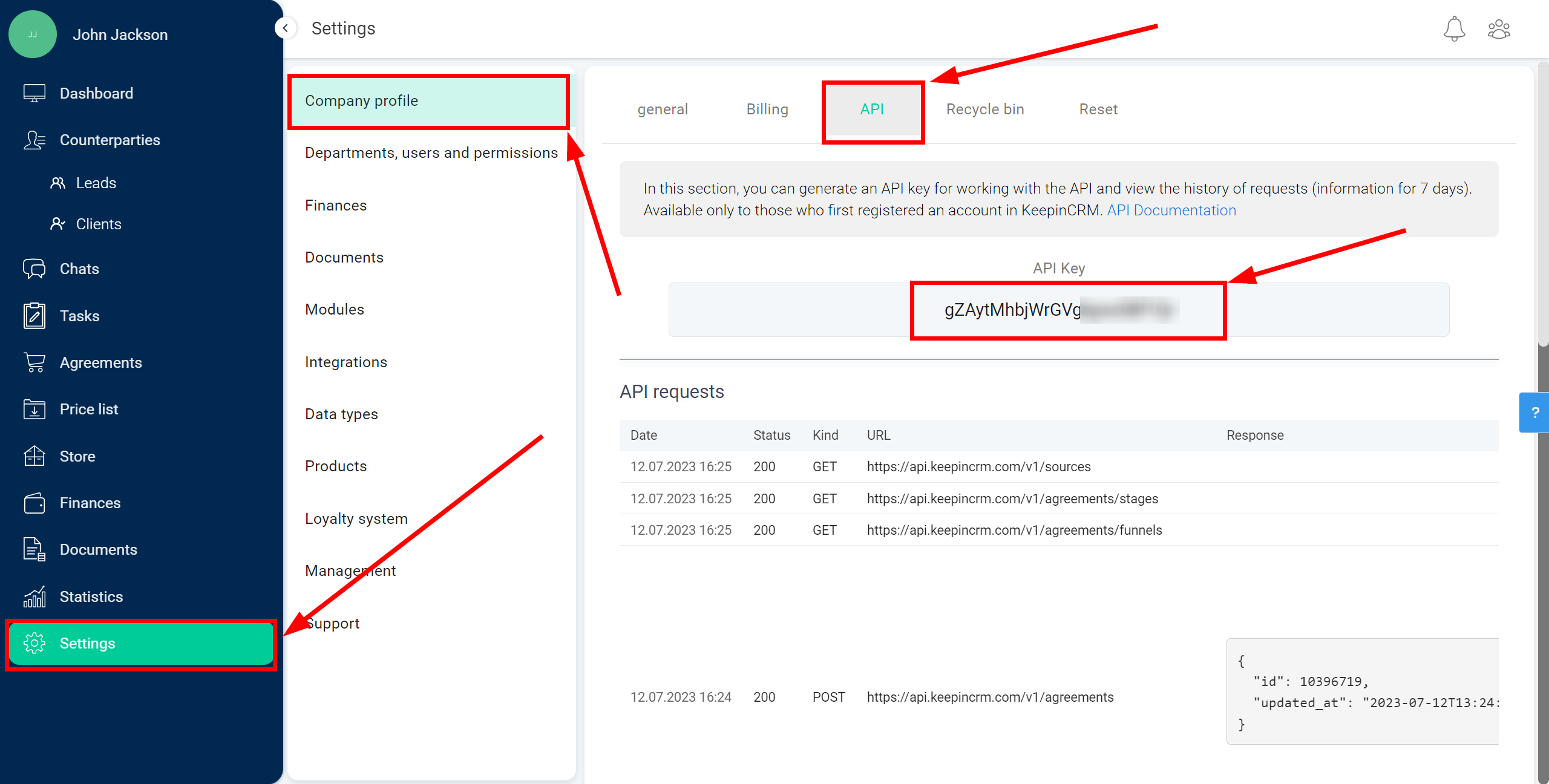 How to Connect Webhooks  with KeepinCRM Create/update Client/Lead | Data Destination account connection