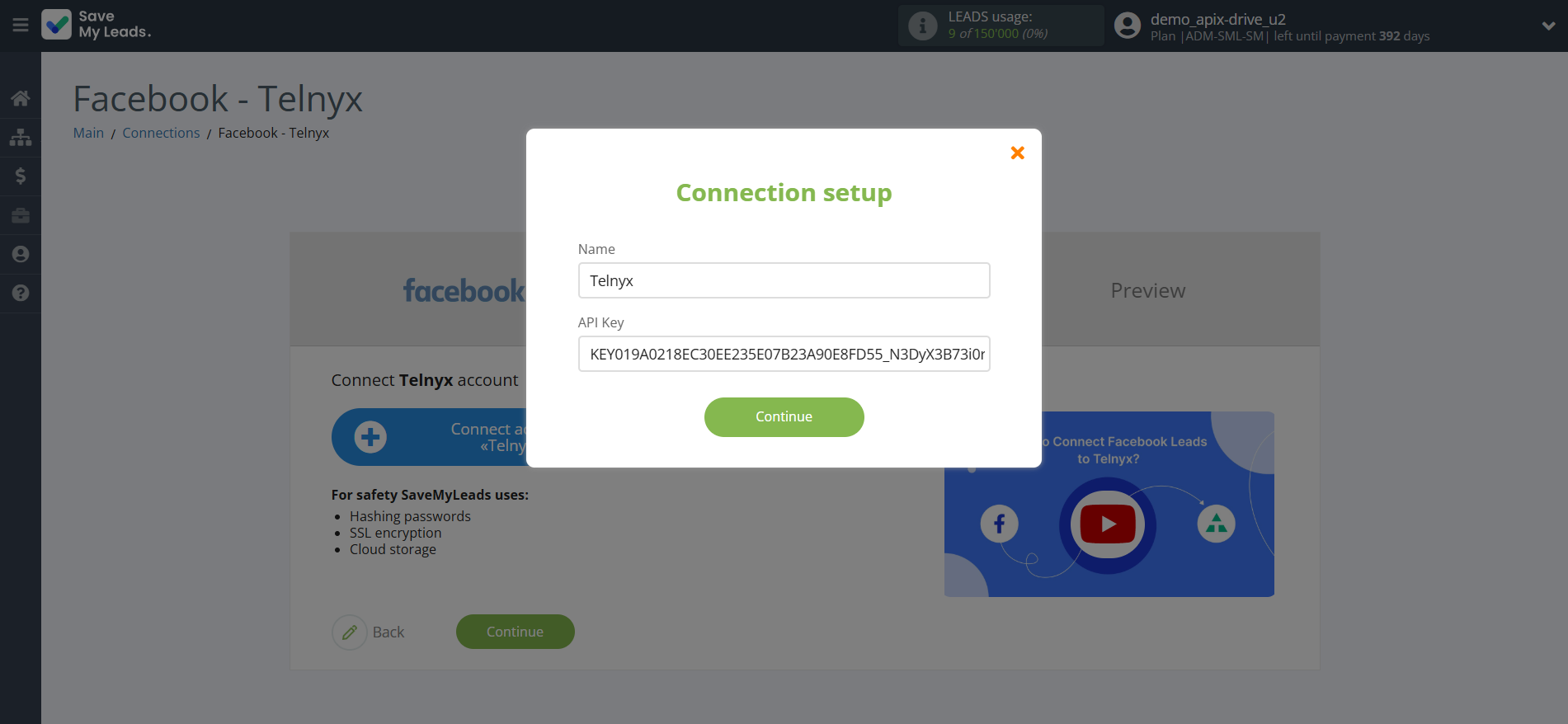 How to Connect Facebook with Telnyx | Data Destination account connection How to Connect Facebook with Telnyx | Data Destination account connection