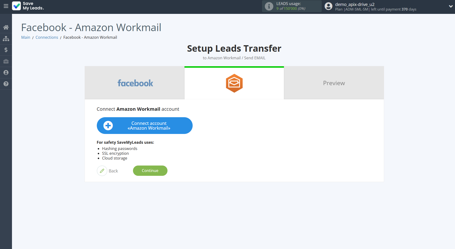 How to Connect Facebook with Amazon Workmail | Data Destination account connection How to Connect Facebook with Amazon Workmail | Data Destination account connection