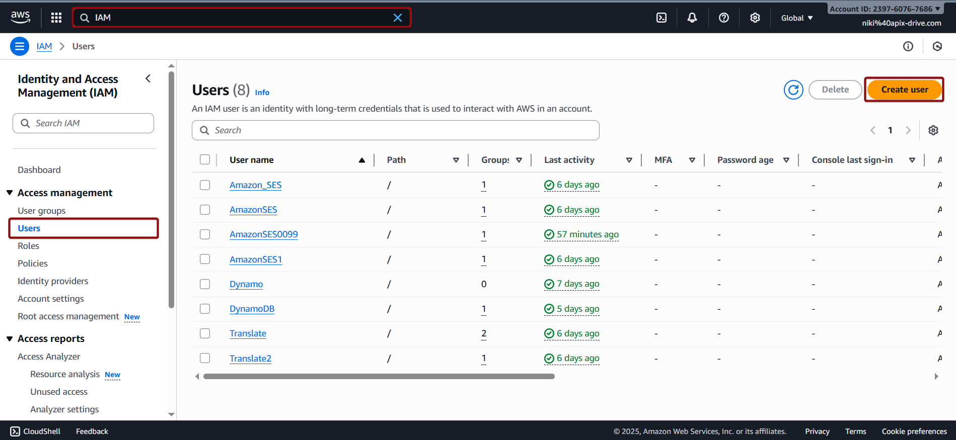 How to Connect Facebook with Amazon DynamoDB | Data Destination account connection