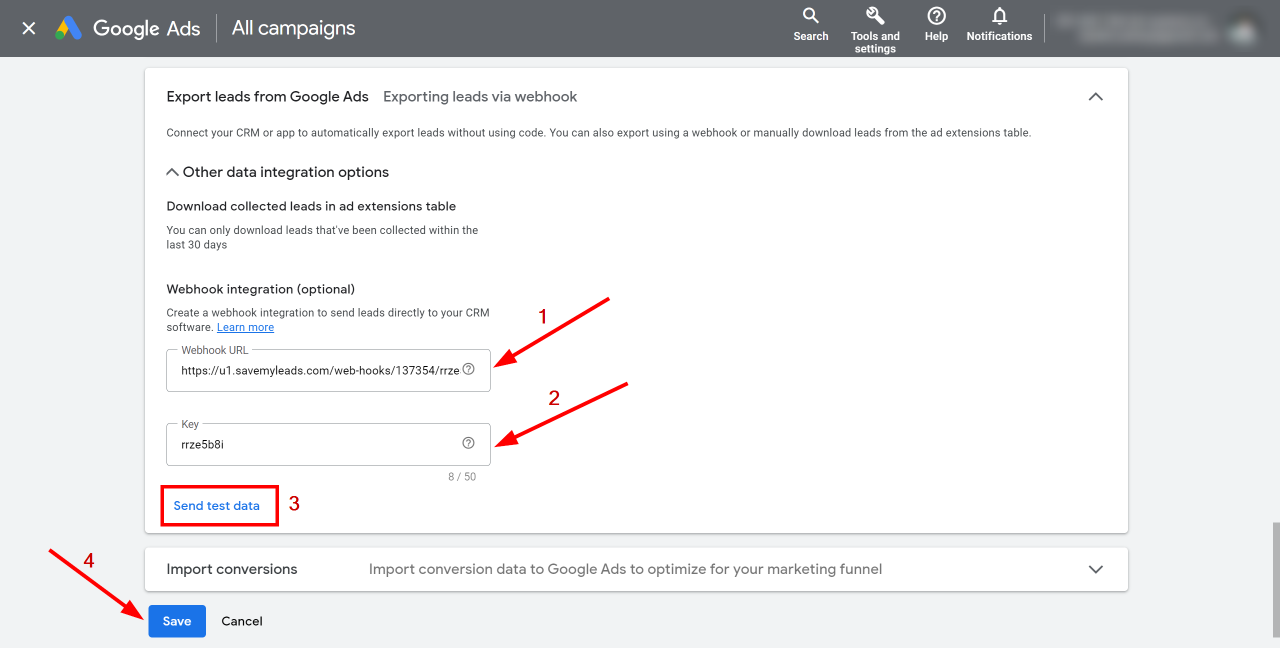 How to Connect Google Lead Form with MessageWhiz | Data Source account connection