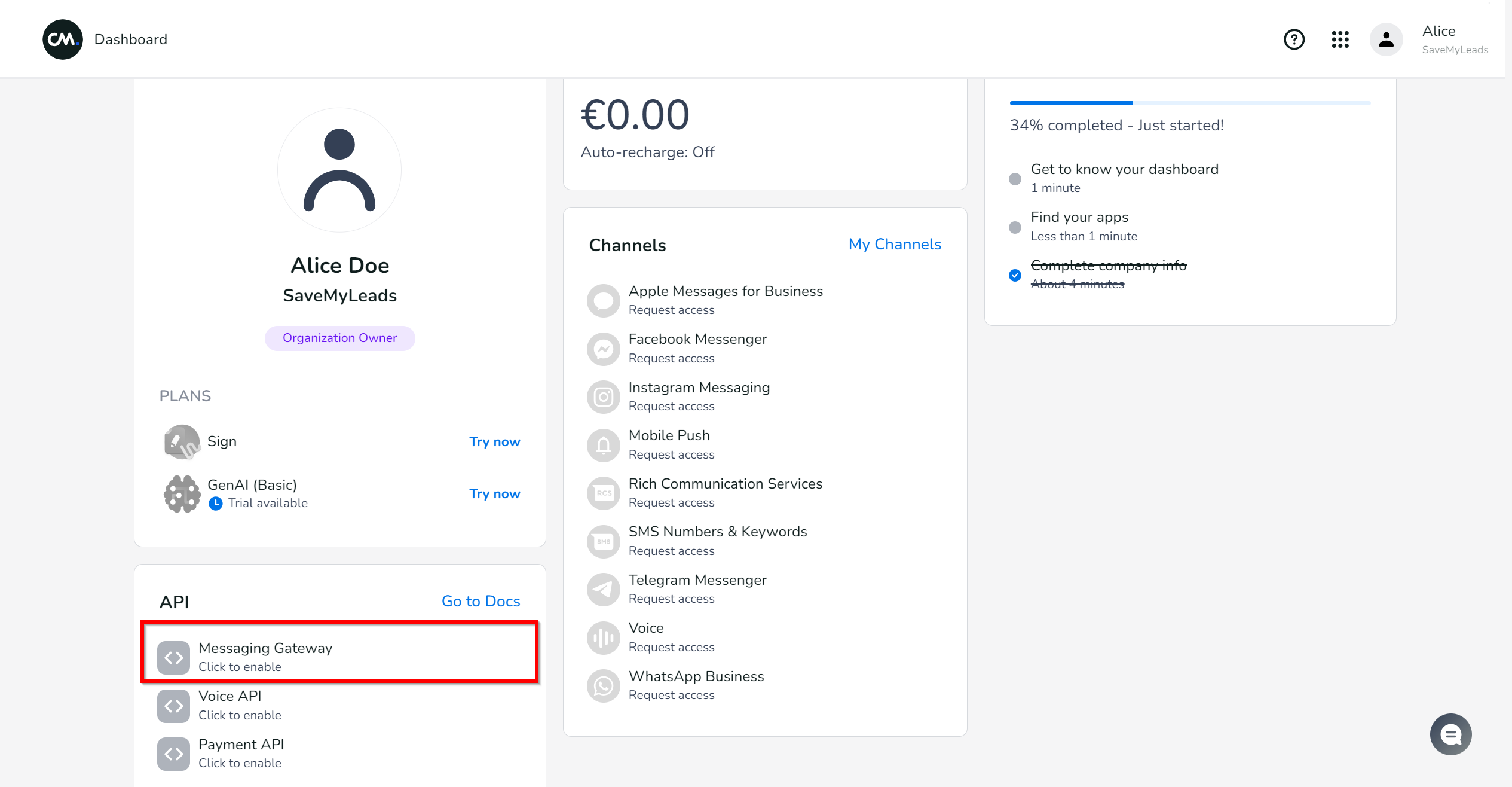 How to Connect Webhooks with CM.com | Data Destination account connection