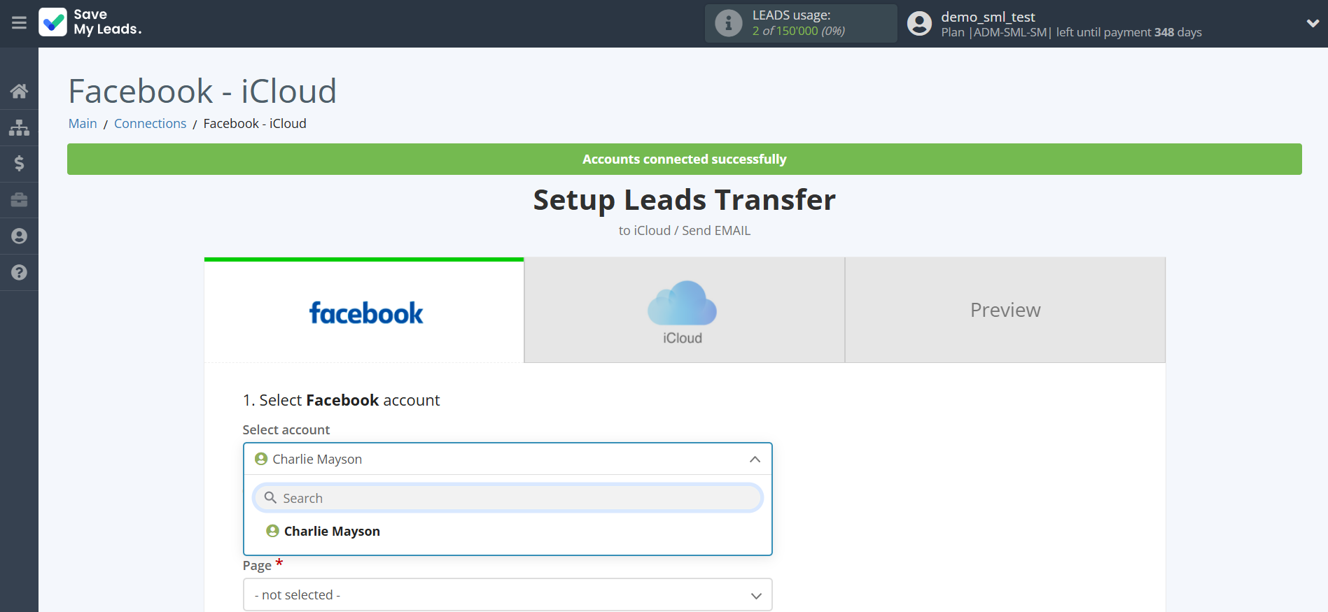 How to Connect Facebook with iCloud | Data Source account selection How to Connect Facebook with iCloud | Data Source account selection