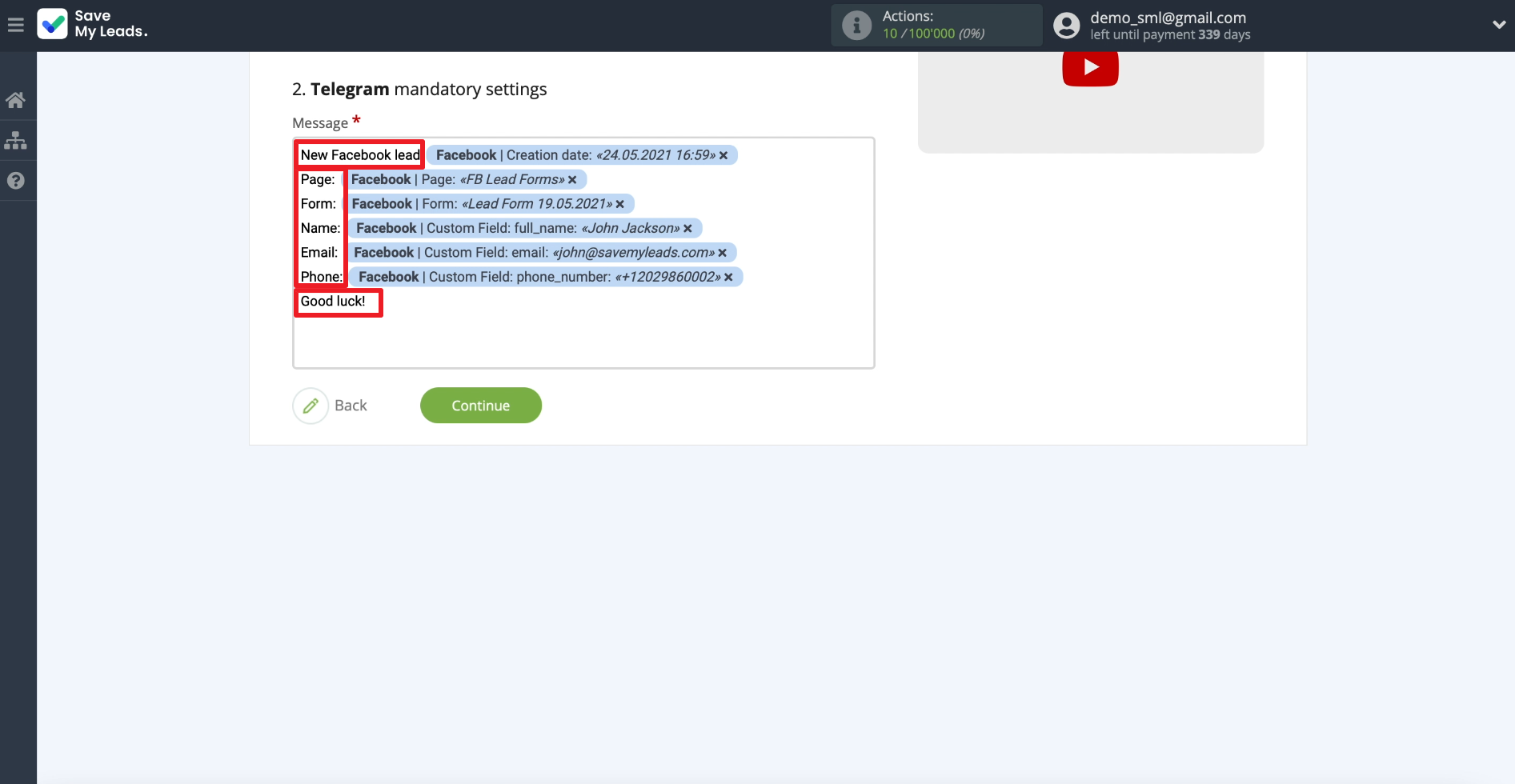 How to set up the upload of new leads from a Facebook advertising account in Telegram | Adding arbitrary text How to set up the upload of new leads from a Facebook advertising account in Telegram | Adding arbitrary text