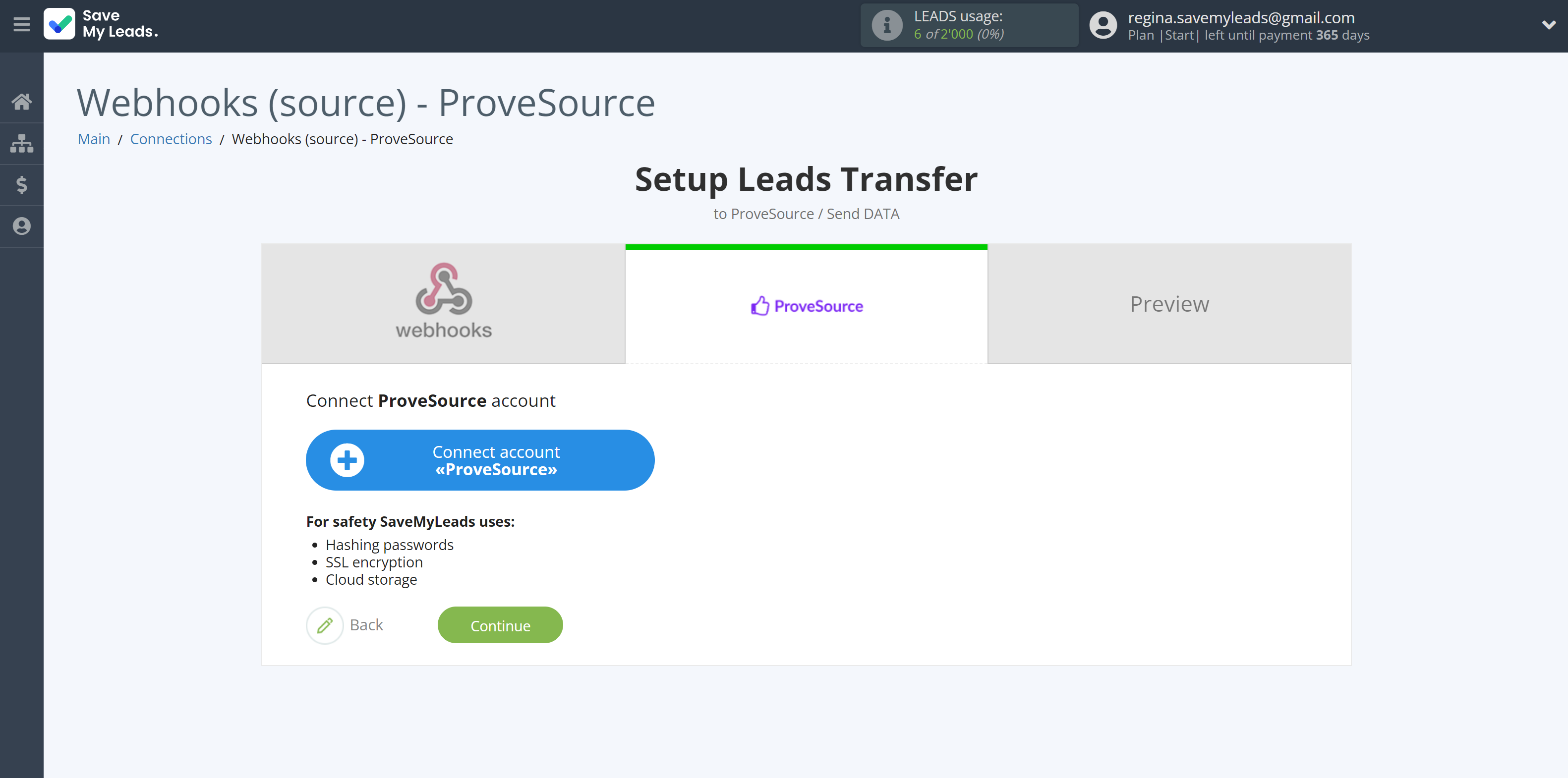 How to Connect Webhooks with ProveSource | Data Destination account connection